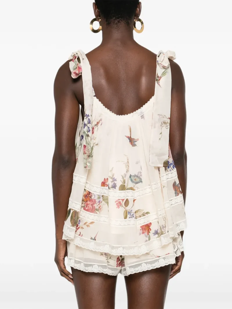 Alternative view of Top ZIMMERMANN Patience Floral Lace beige
