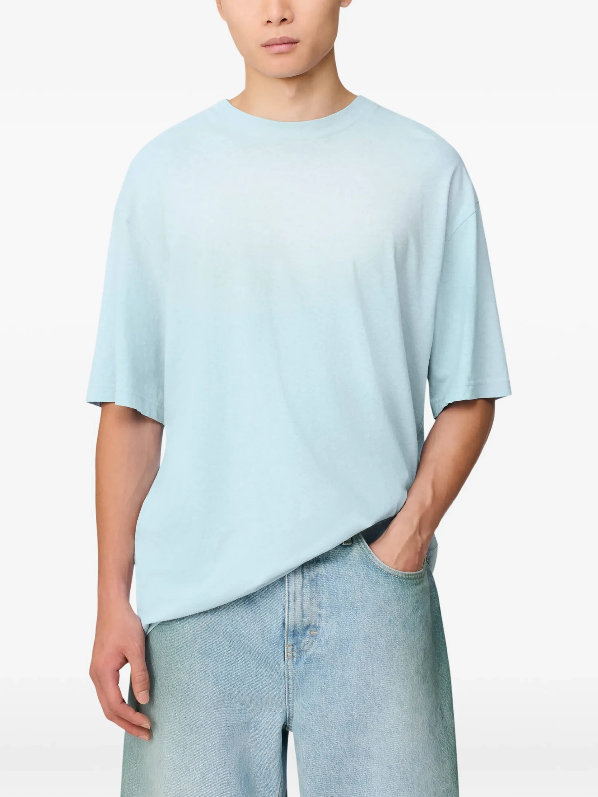 Tricou Axel Arigato Bubble Reverse T-shirt albastru - imagine 3