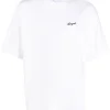 Tricou Axel Arigato Logo-Embroidered alb
