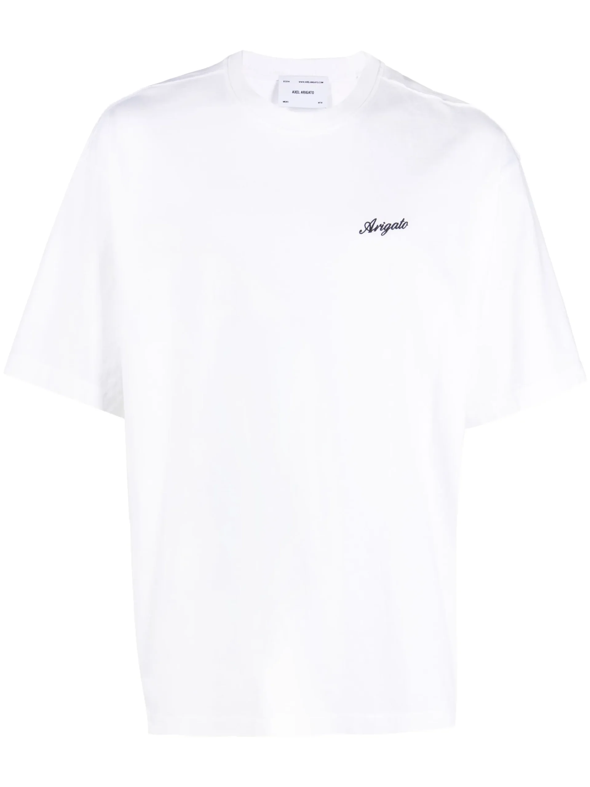 Tricou Axel Arigato Logo-Embroidered alb