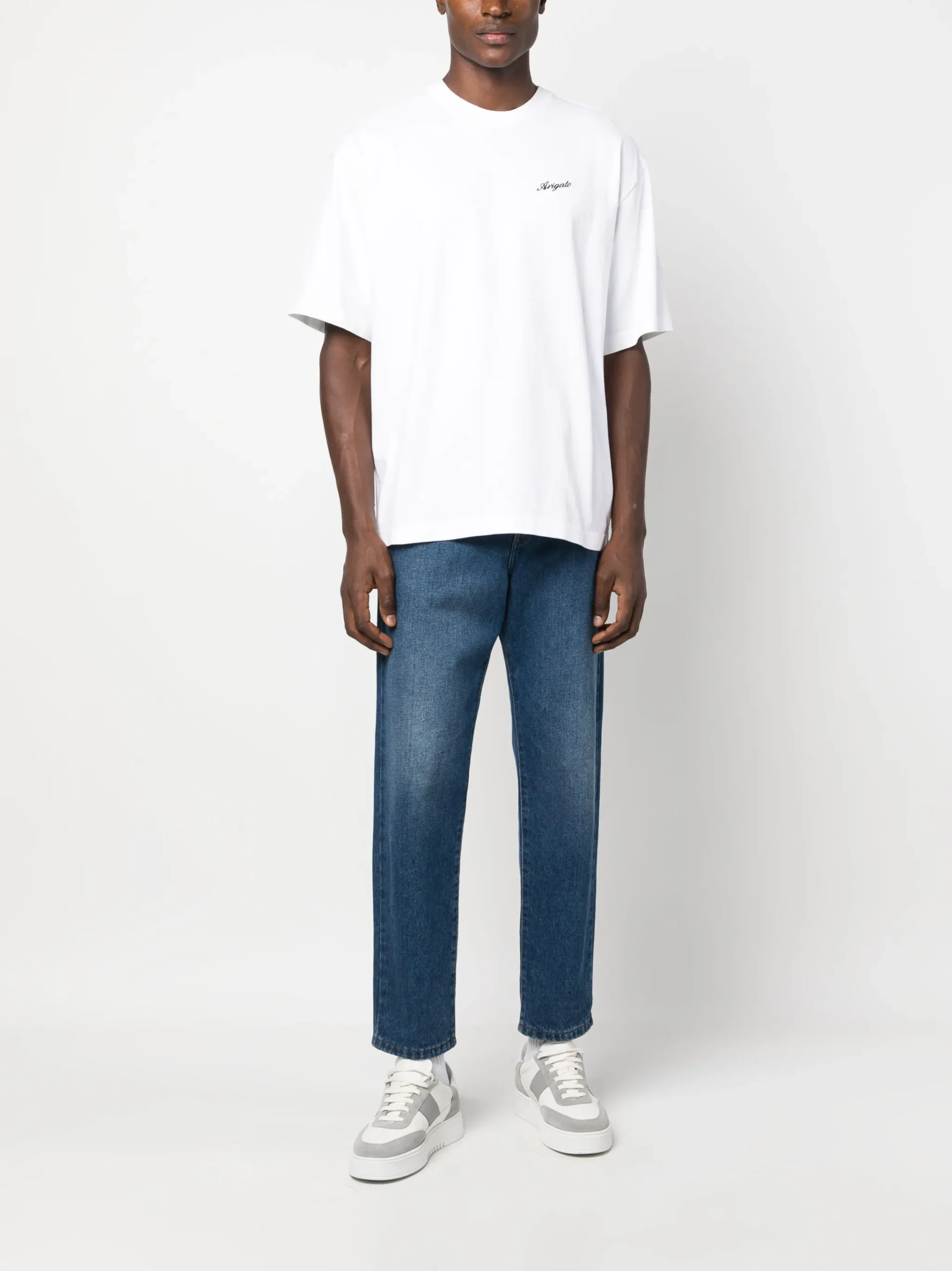 Tricou Axel Arigato Logo-Embroidered alb - imagine 4