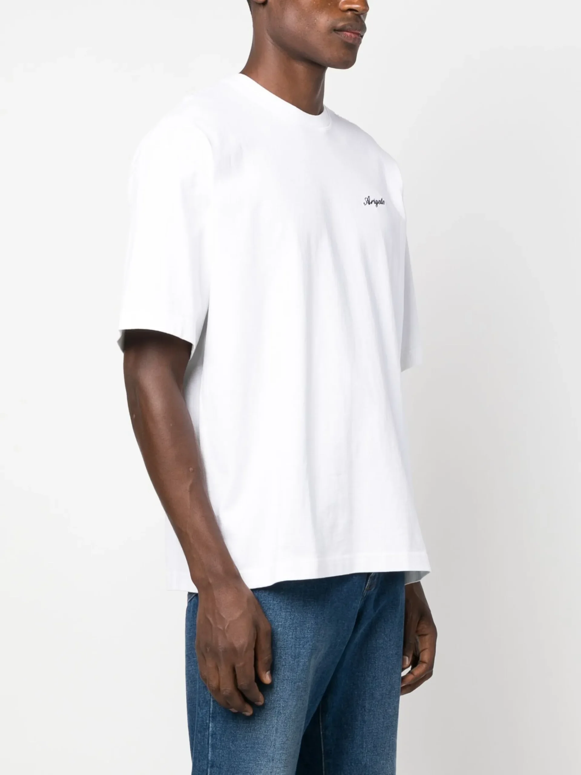 Tricou Axel Arigato Logo-Embroidered alb - imagine 3