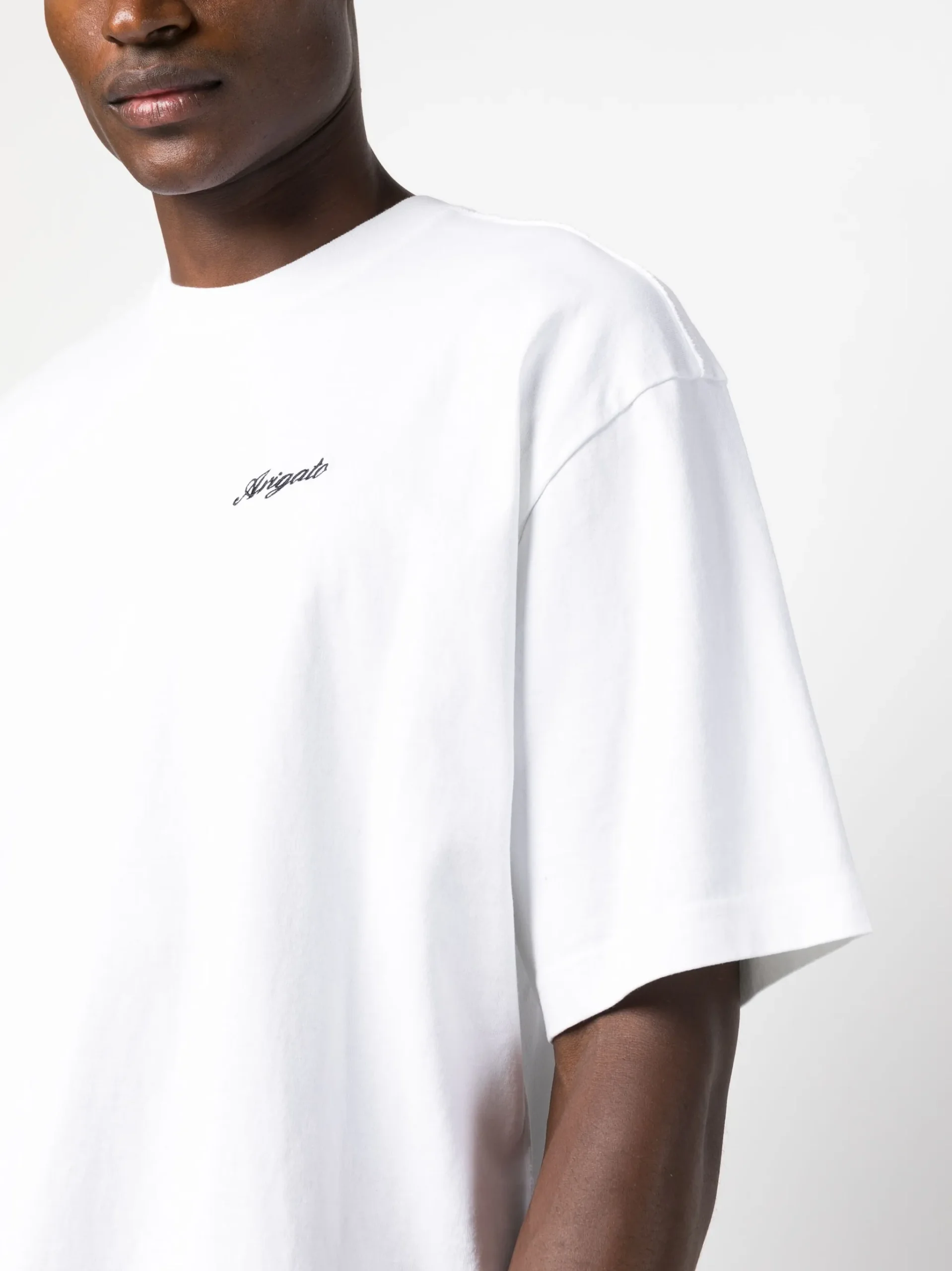 Tricou Axel Arigato Logo-Embroidered alb - imagine 5