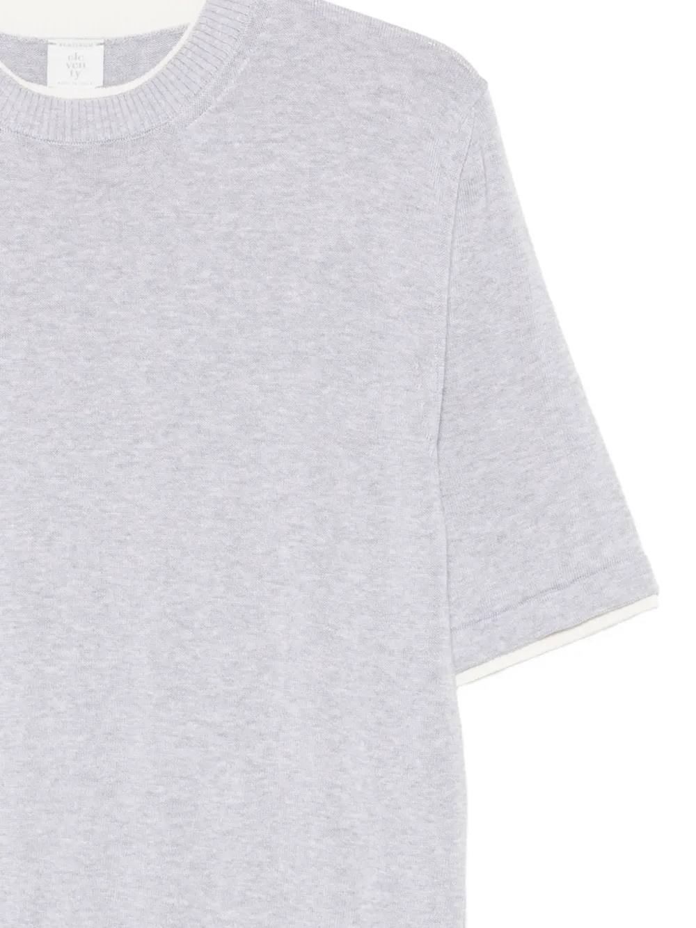 Tricou Eleventy Layered-Detail gri - imagine 3