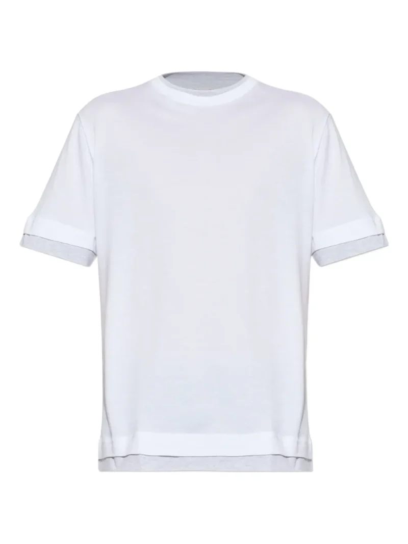 Tricou Eleventy Layered-Effect alb