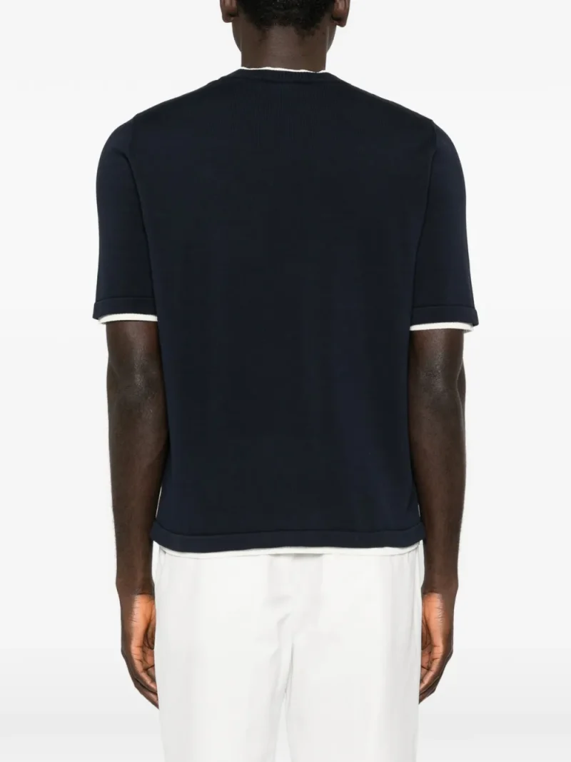 Alternative view of Tricou Eleventy Round-Neck bleumarin