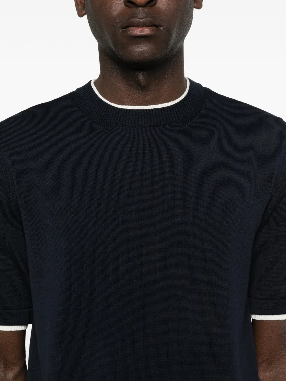 Tricou Eleventy Round-Neck bleumarin - imagine 5