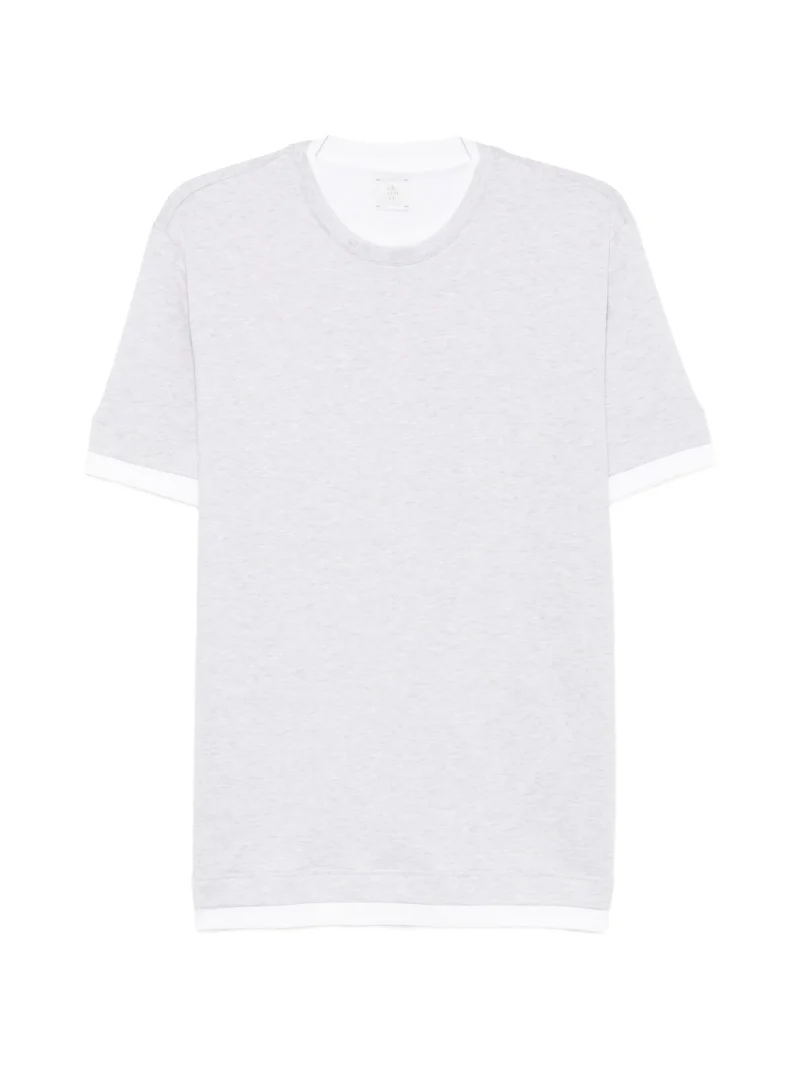 Tricou Eleventy Short-Sleeve Round-Neck gri