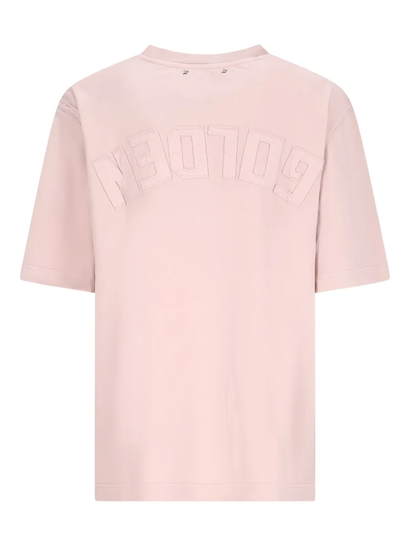Alternative view of Tricou Golden Goose Logo Cotton roz