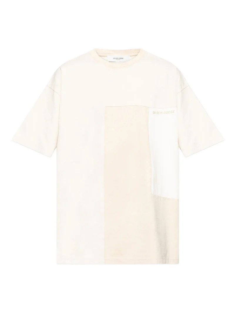 Tricou Golden Goose logo-detail alb