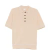 Tricou polo Eleventy Ribbed-Trim bej