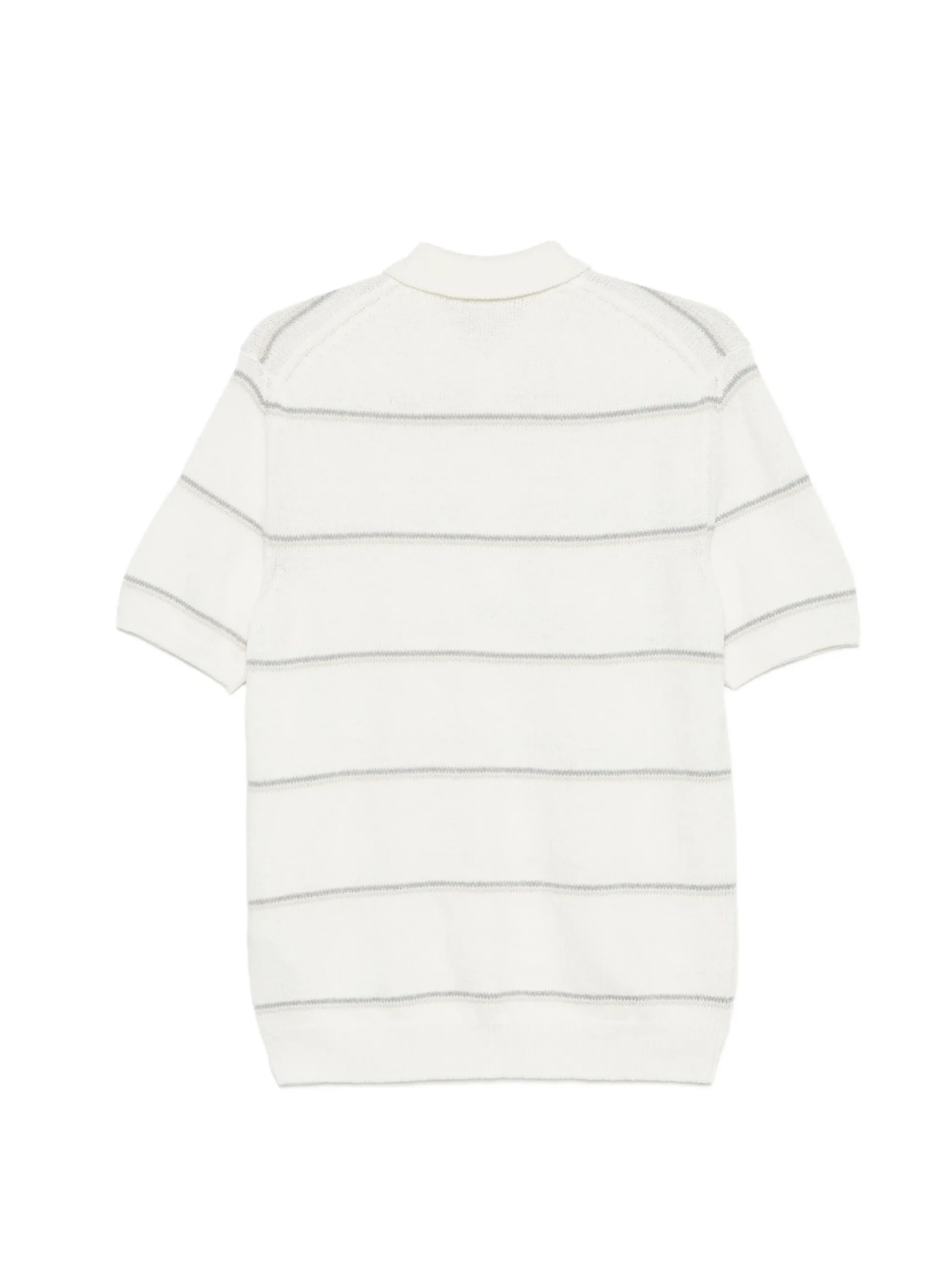 Tricou polo Eleventy Striped alb - imagine 2