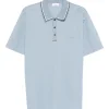 Tricou polo Ferragamo Cotton Detail albastru