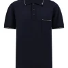 Tricou polo Ferragamo Gancini Pocket Trim bleumarin