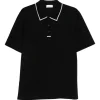 Tricou polo Ferragamo Stripe-Detail negru