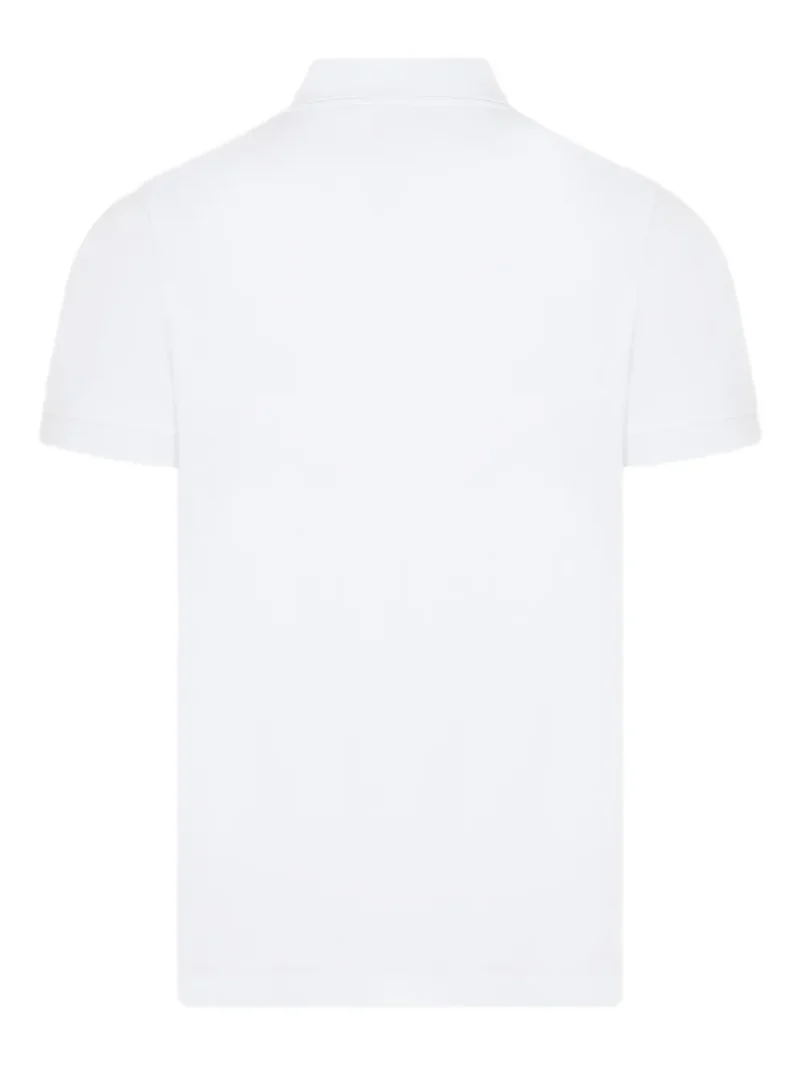 Alternative view of Tricou polo Stone Island Button Patch alb