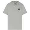 Tricou polo Stone Island Logo-Patch gri