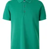 Tricou polo TOM FORD Ribbed Short-Sleeve turcoaz