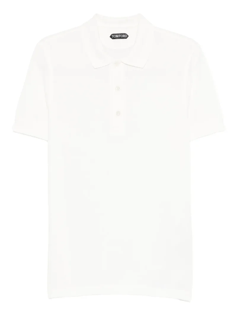 Tricou polo TOM FORD Short-Sleeve alb