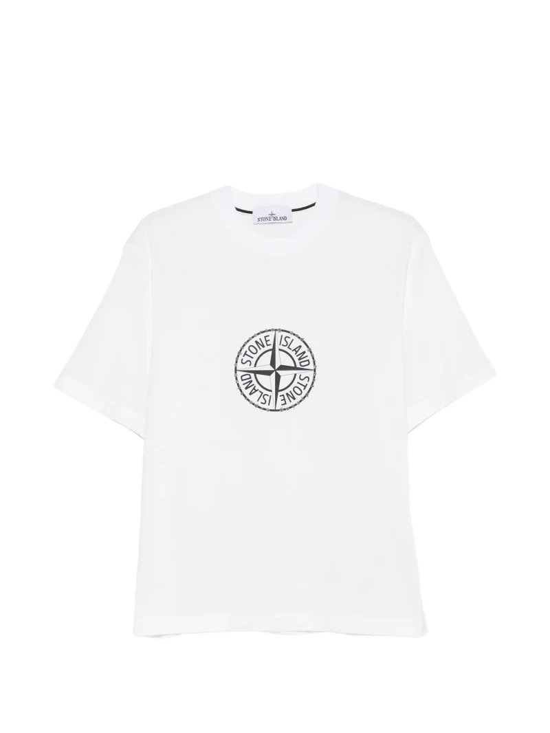 Tricou Stone Island Organic Cotton alb