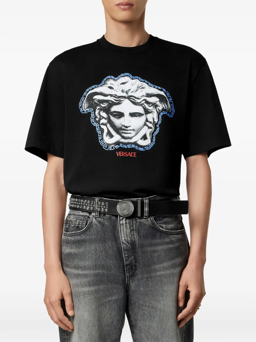 Tricou Versace Medusa-Graphic negru - imagine 3