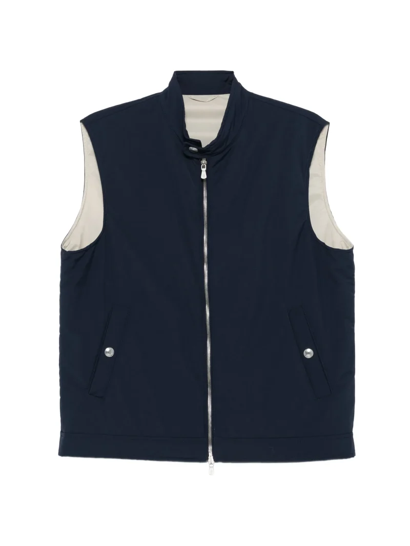 Vesta Eleventy Zip Pocket Gilet bleumarin