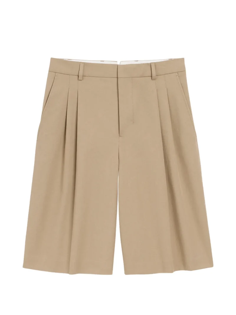 Pantaloni AMI Paris Pleated bej