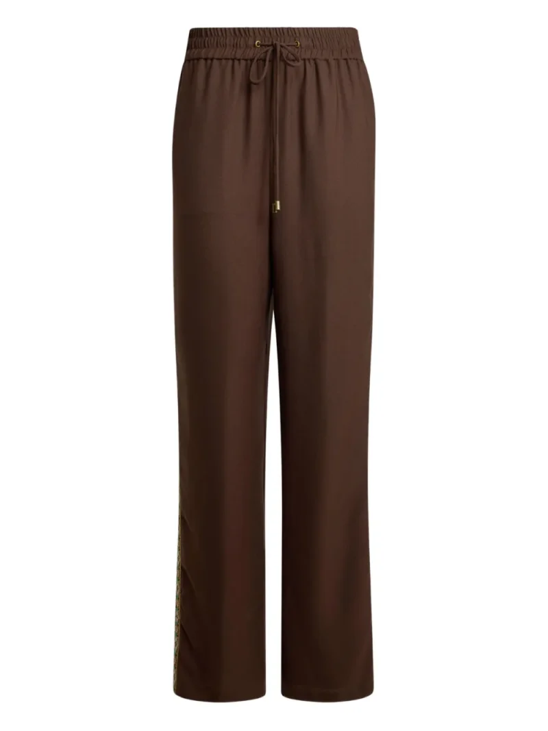 Pantaloni ETRO Drawstring Wide-Leg maro