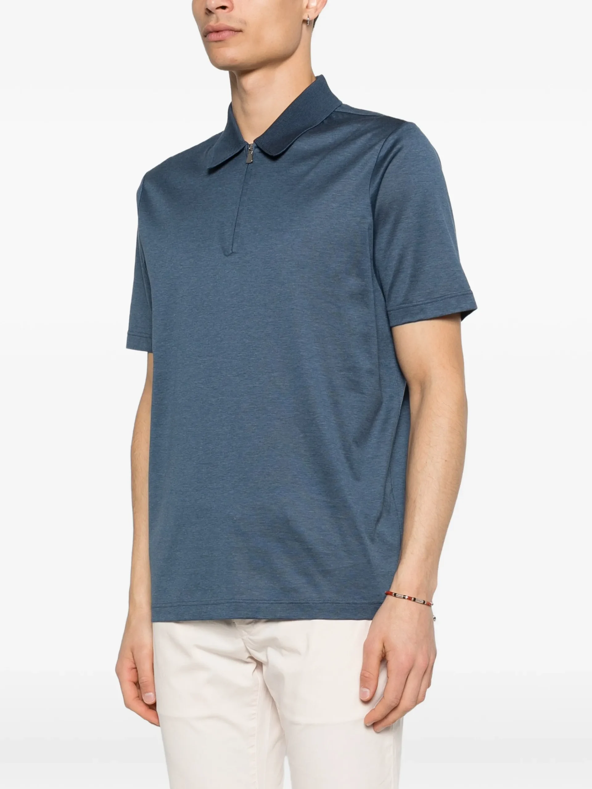 Tricou polo Gran Sasso Cotton albastru - imagine 3