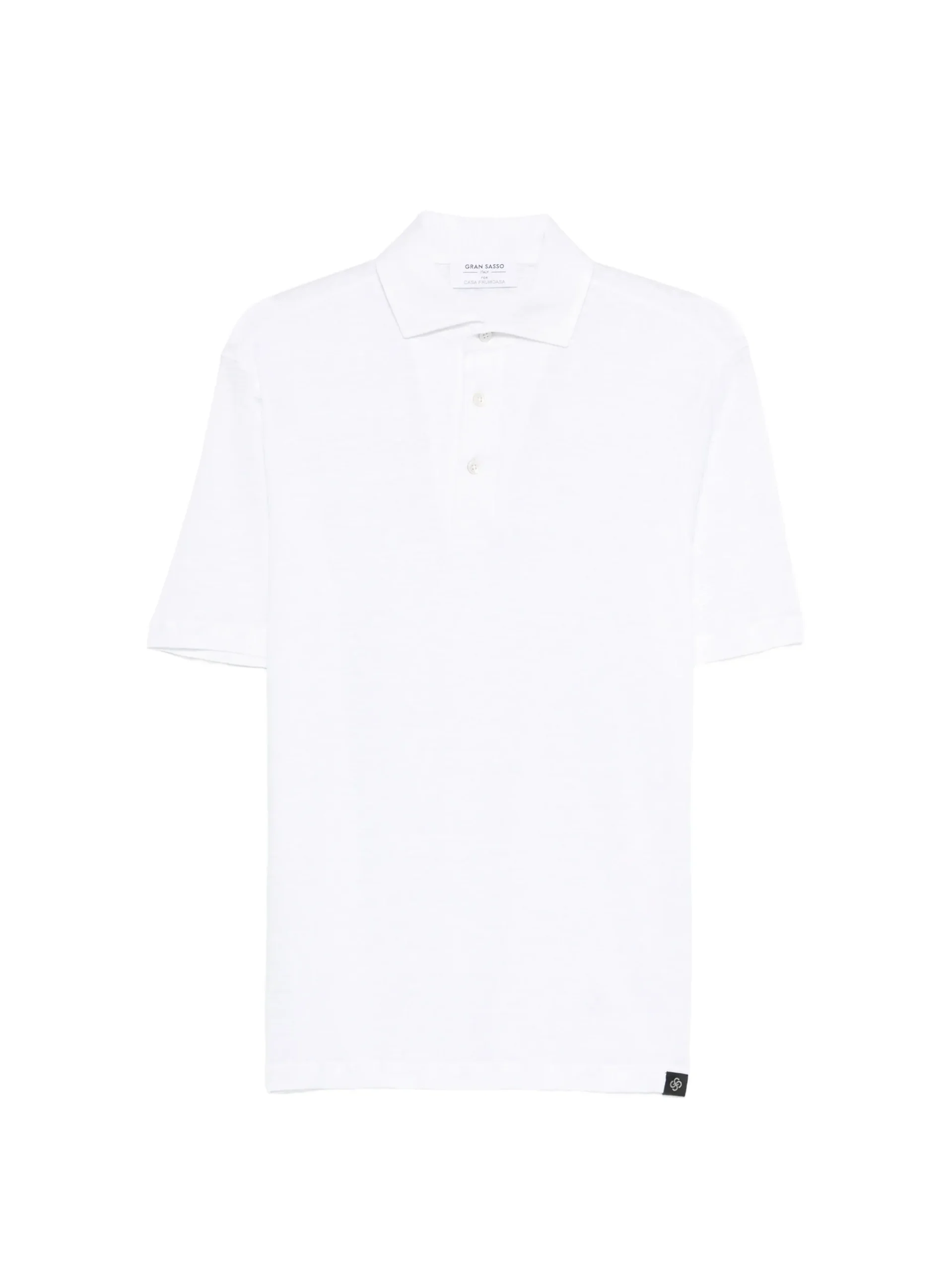 Tricou polo Gran Sasso Logo Patch alb