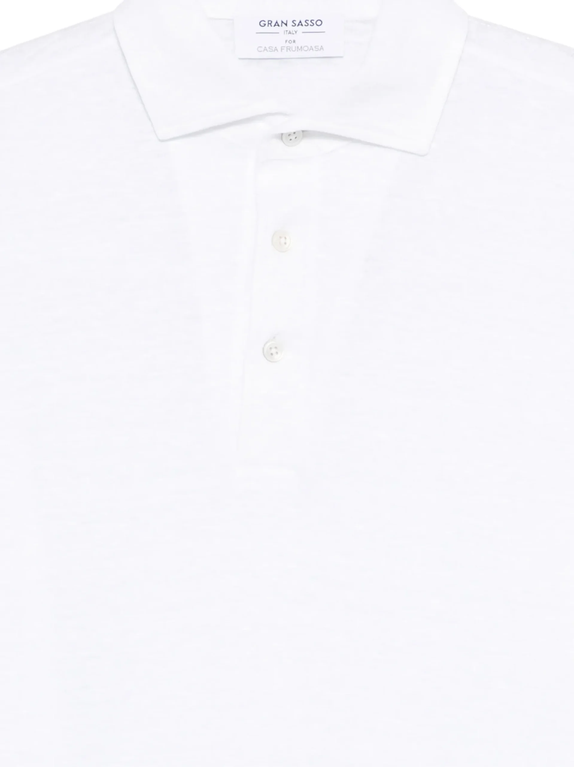 Tricou polo Gran Sasso Logo Patch alb - imagine 3