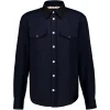 Camasa Marni long-sleeve chest-pocket albastru