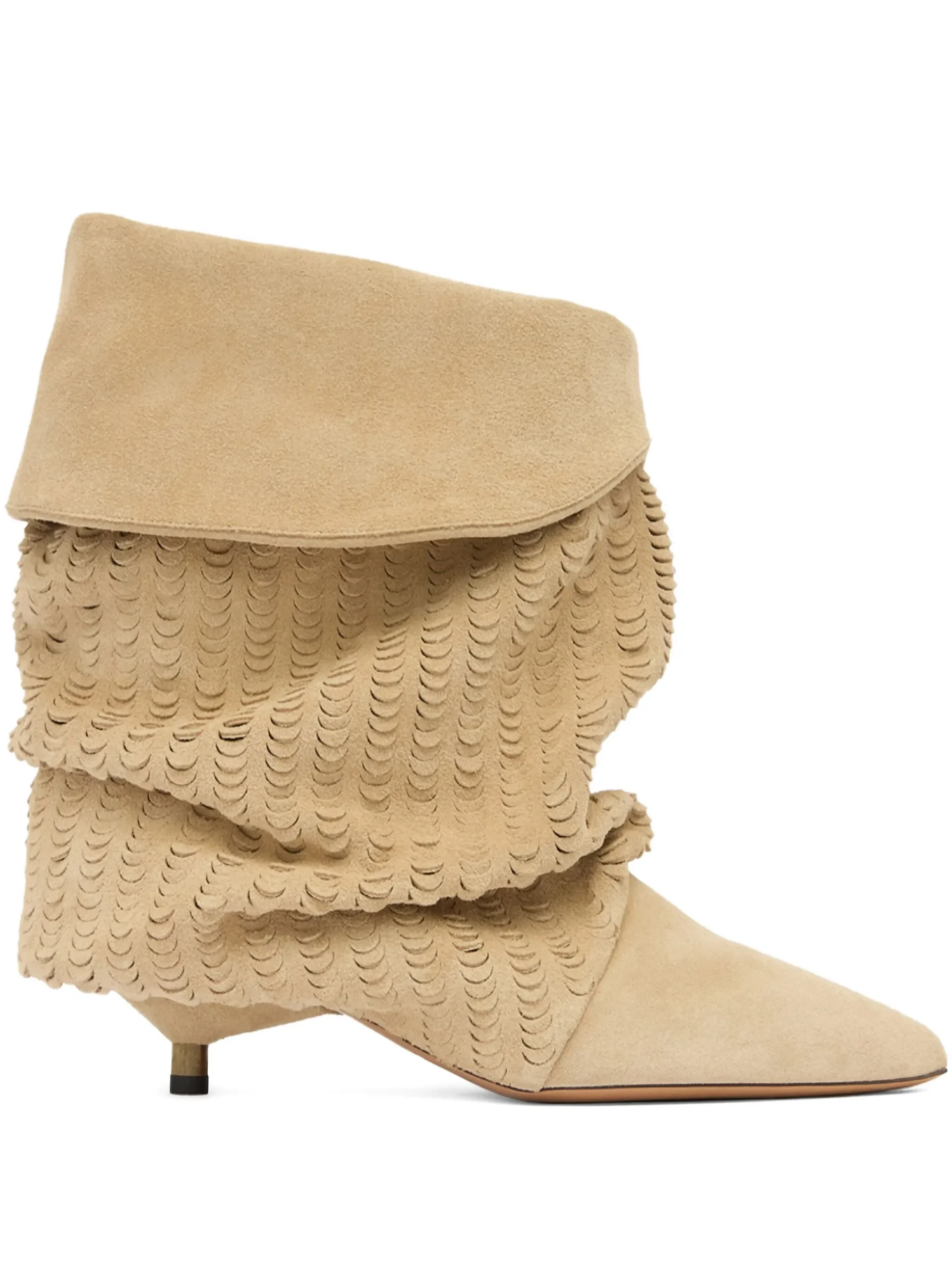Cizme Isabel Marant Edrik laser-cut bej
