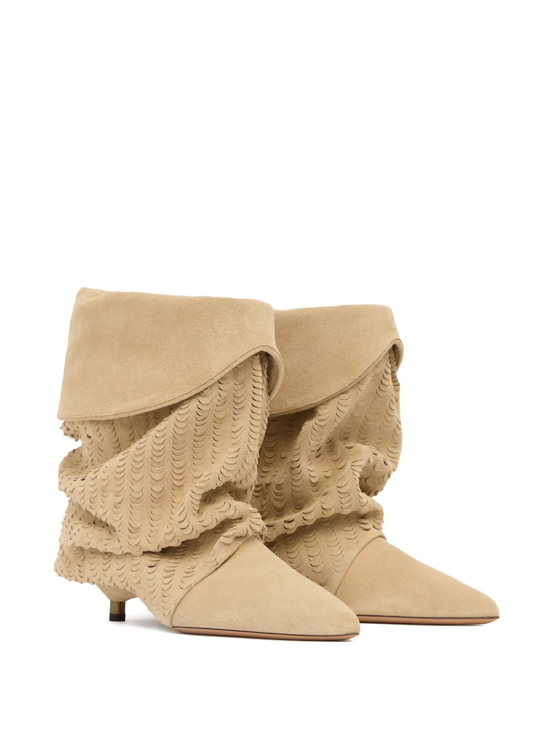 Cizme Isabel Marant Edrik laser-cut bej - imagine 3