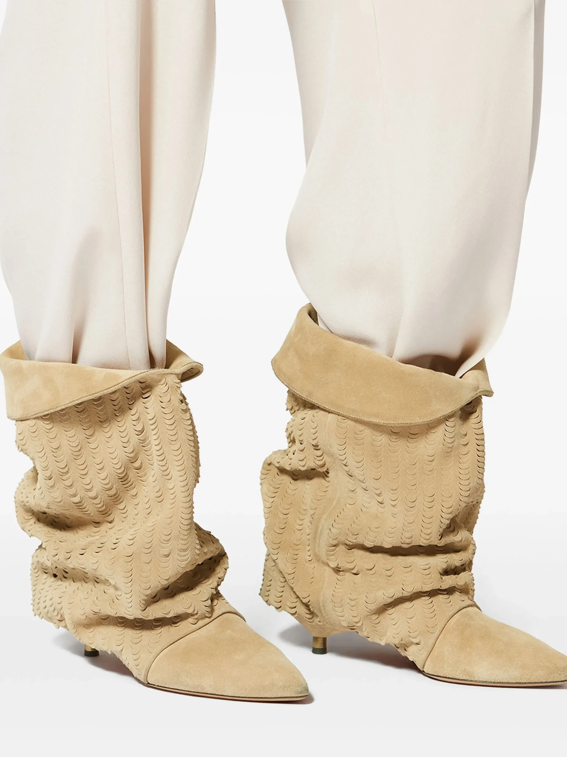 Cizme Isabel Marant Edrik laser-cut bej - imagine 5