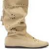 Cizme Isabel Marant tassel cut-out welky bej