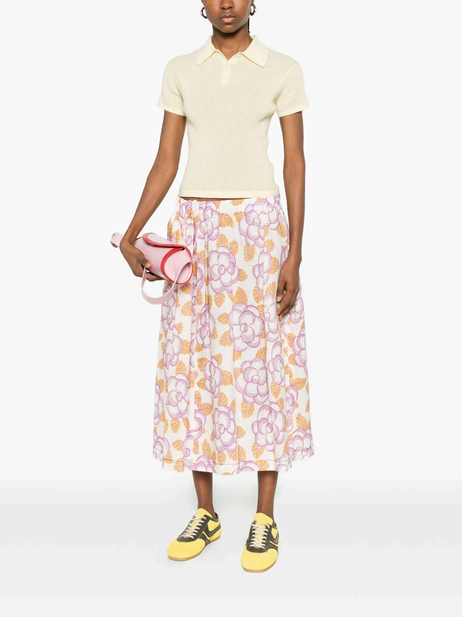 Fusta Marni floral-print multicolor - imagine 2