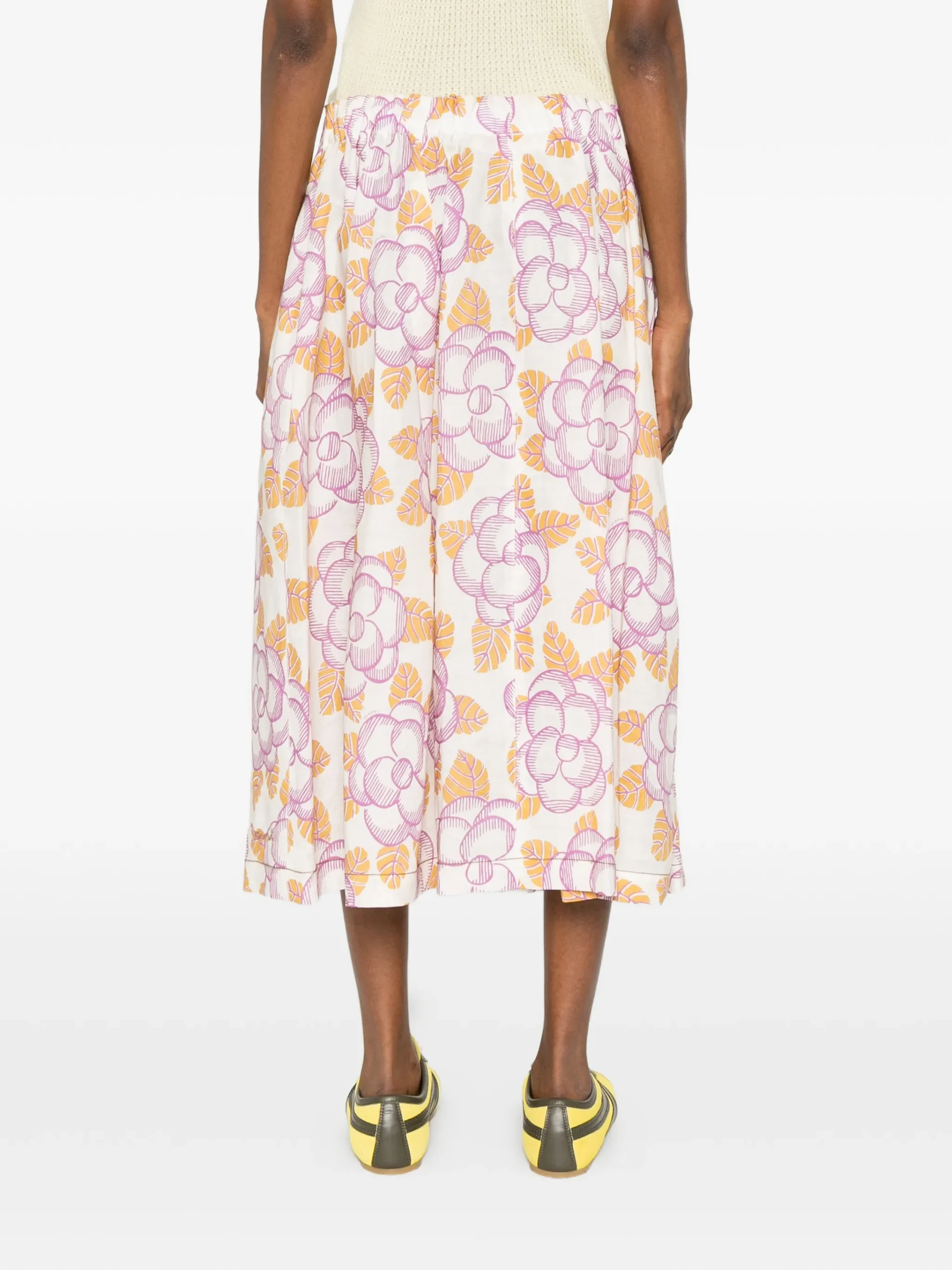 Fusta Marni floral-print multicolor - imagine 3