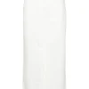 Fusta midi LouLou De Saison straight denim alb