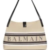 Geanta Balmain medium release logo bej