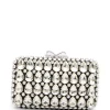 Geanta Self-Portrait clutch crystal-embellished bow