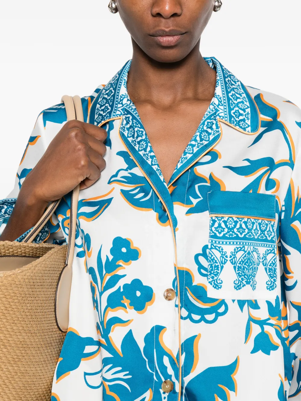 Camasa ETRO Floral-Print albastru - imagine 5