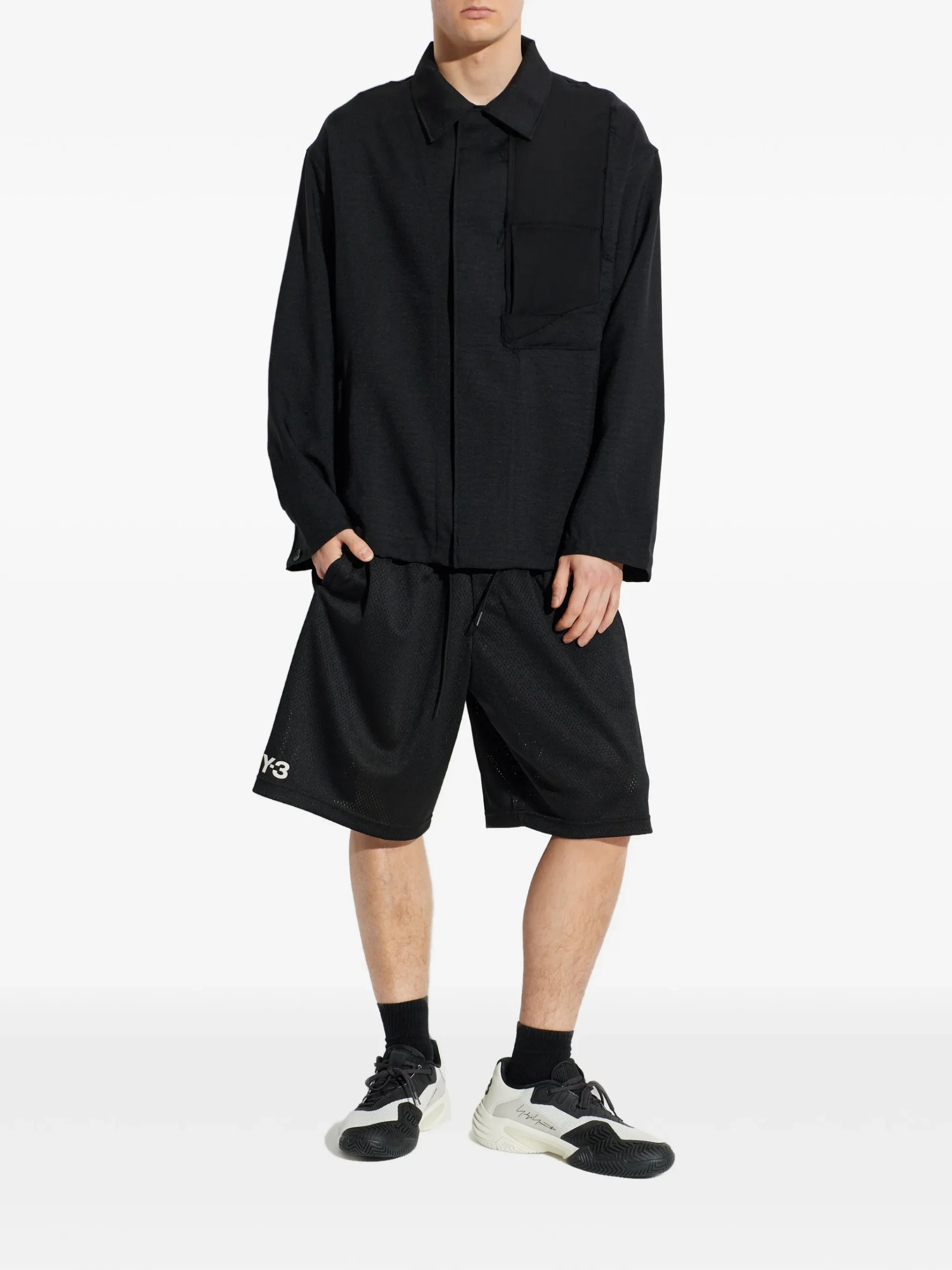 Jacheta Y-3 UTILITY chest-pocket negru - imagine 2