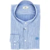 Camasa ETRO Striped Band-Collarl albastru