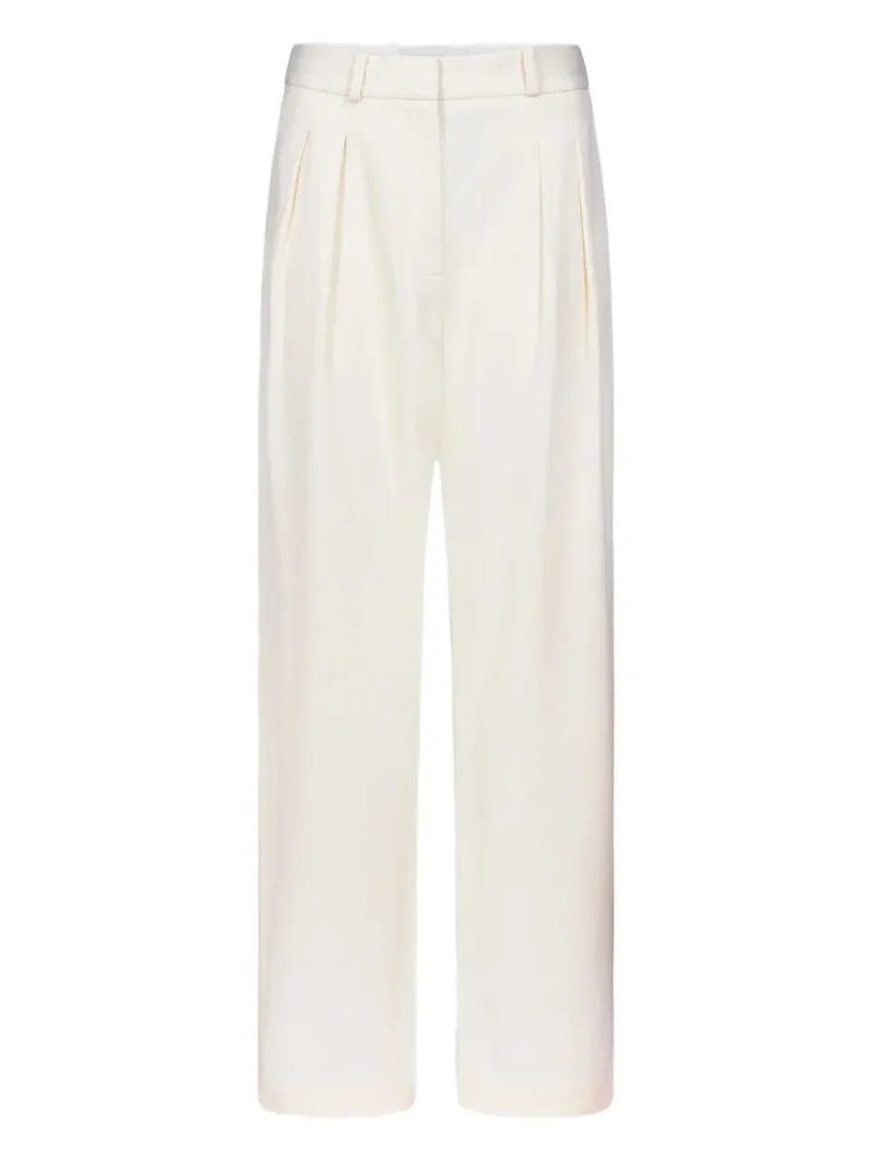 Pantaloni LouLou De Saison Alio pleated ecru
