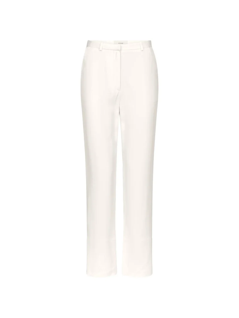 Pantaloni LouLou De Saison hook tapered alb