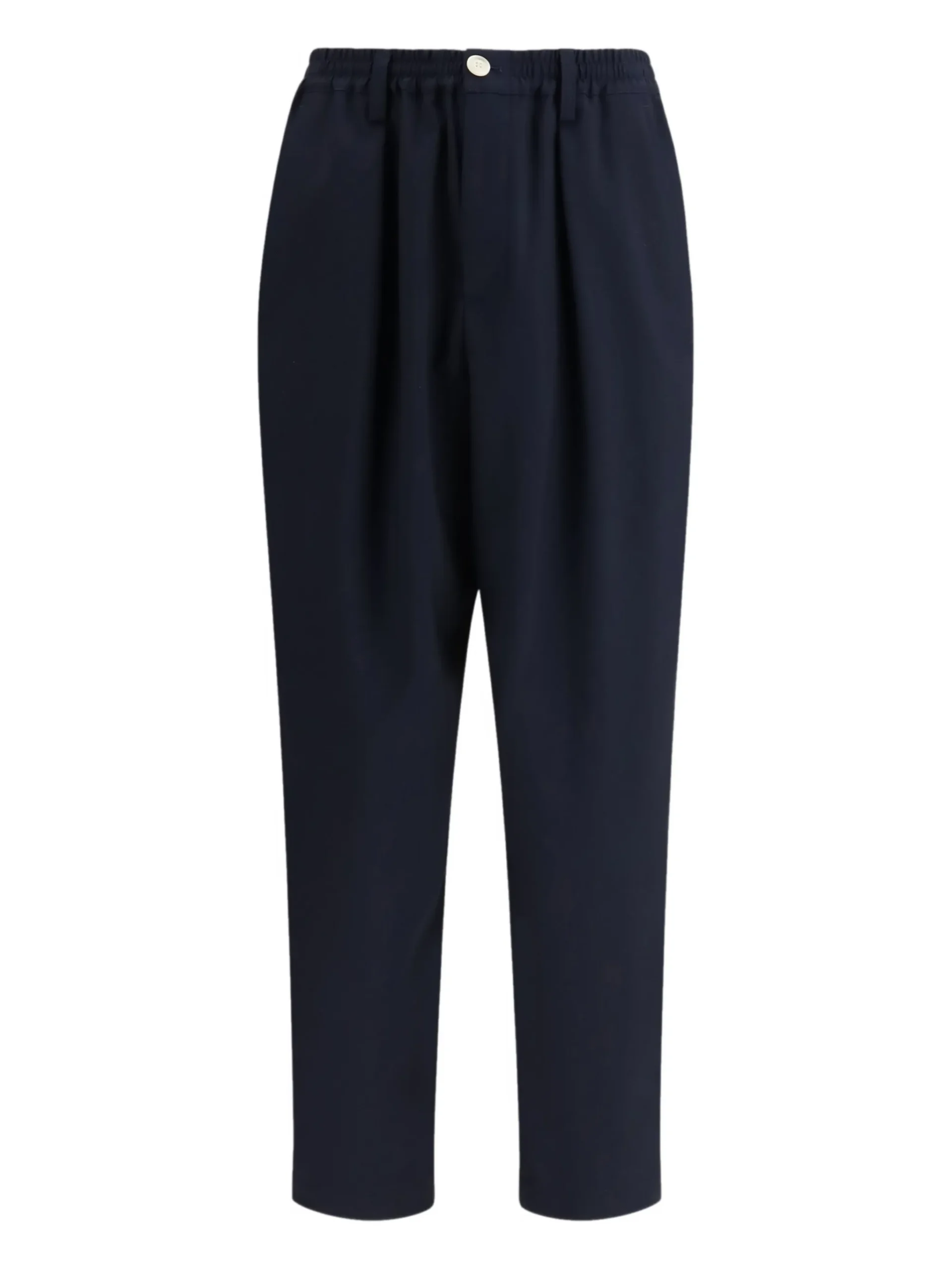 Pantaloni Marni pleated wool albastru