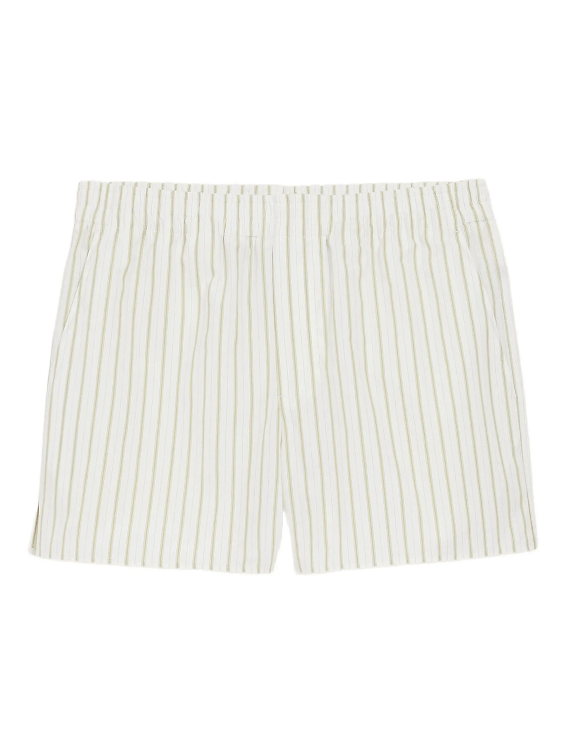 Pantaloni scurti AMI Paris striped-pattern alb