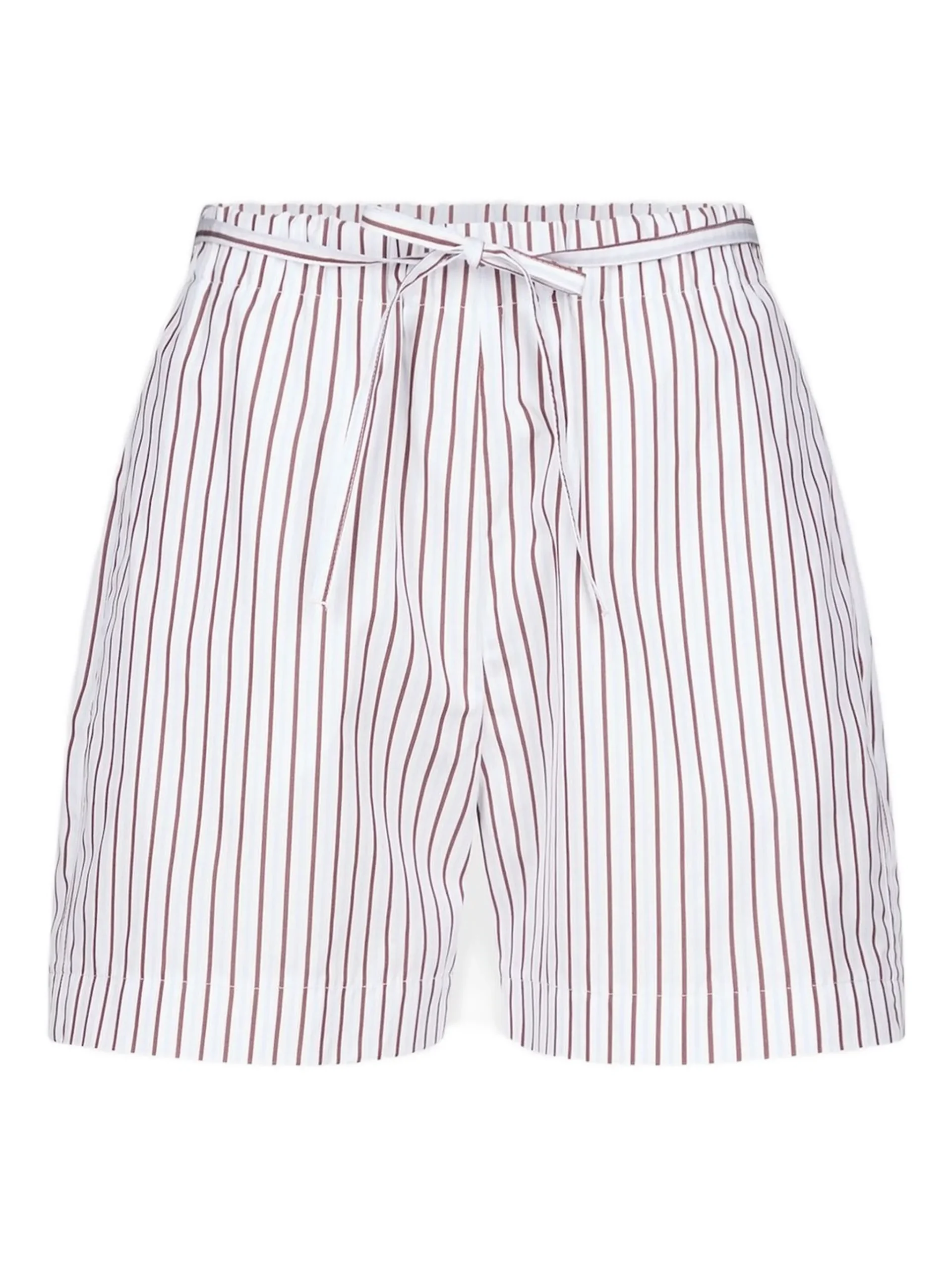 Pantaloni scurti LouLou De Saison Lory striped alb/rosu