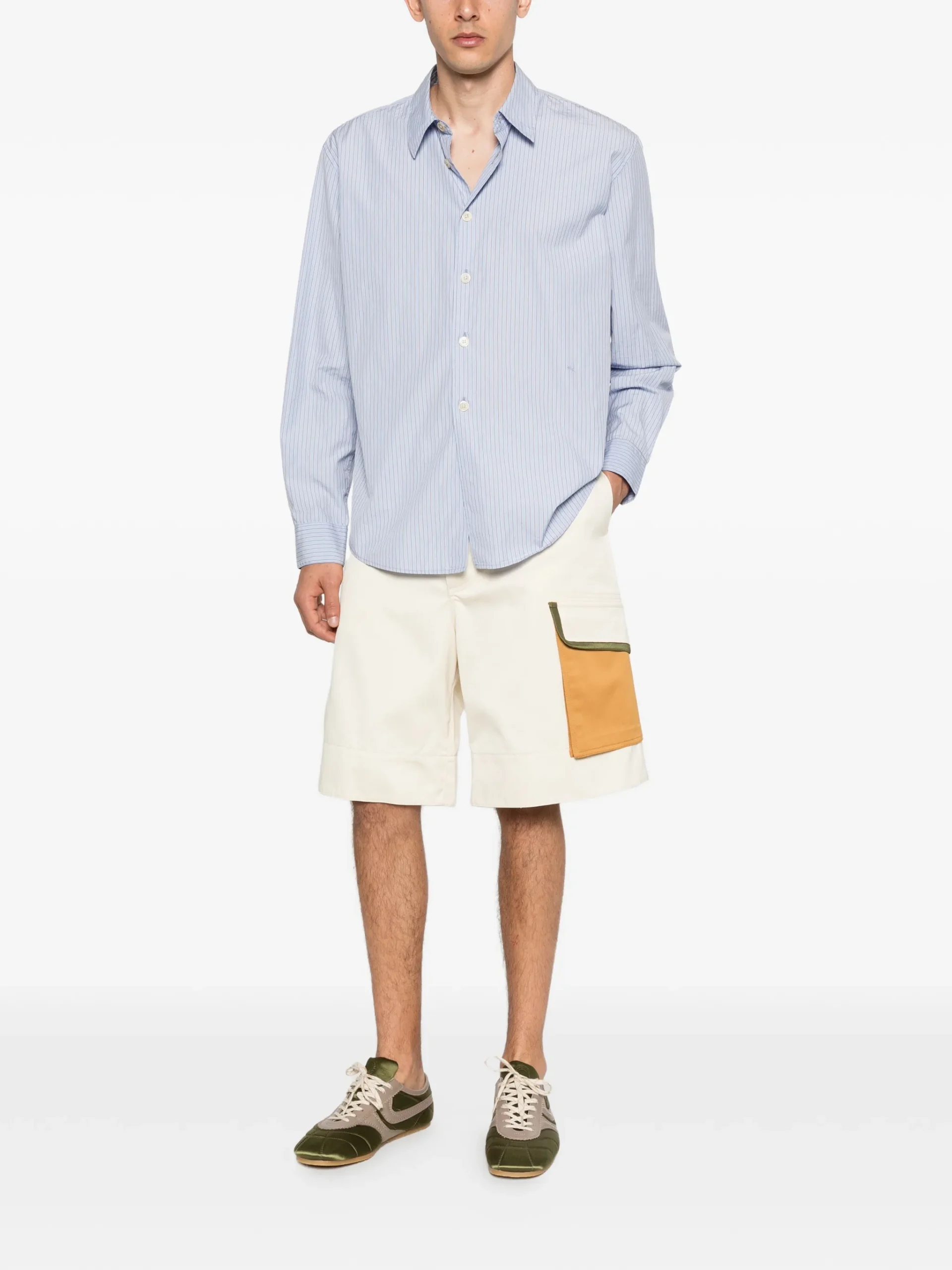 Pantaloni scurti Marni Pocket bej - imagine 2